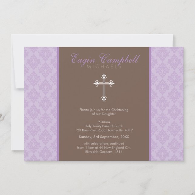 CHRISTENING INVITATIONS :: oh si beau 7L (Devant)