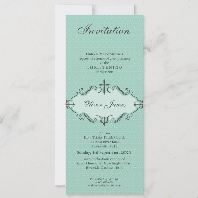 CHRISTENING INVITATIONS :: viva 2P (Devant)