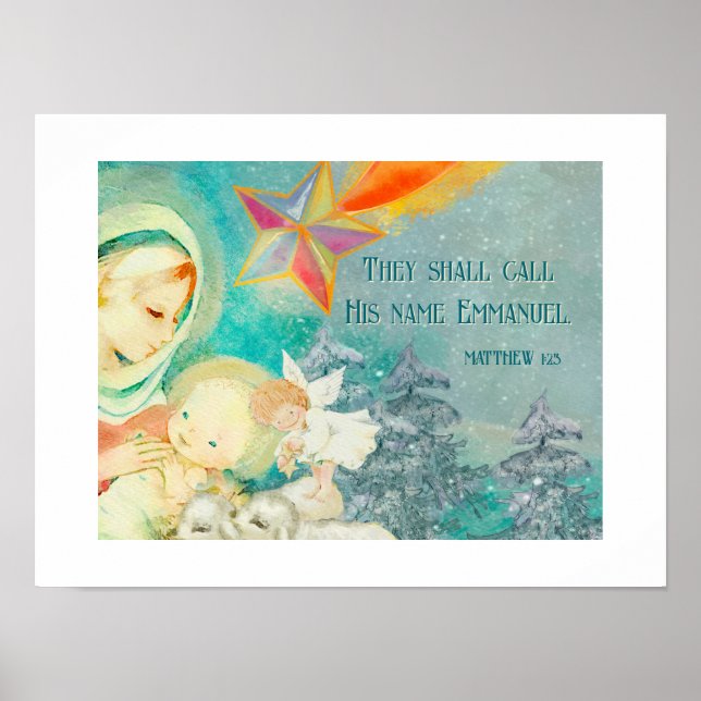 Christian, affiche de Noël basée sur la foi (Devant)