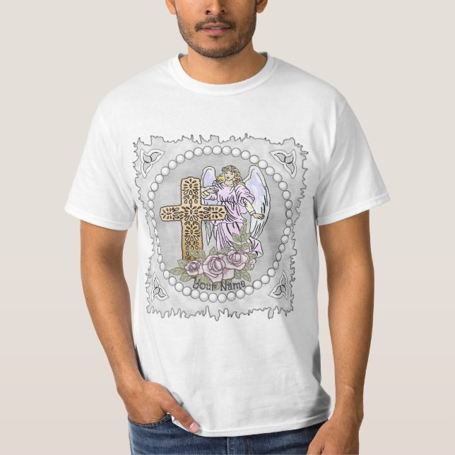 Christian Angel Ma Croix Rose T-shirt (Devant)