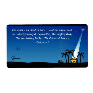 Christian Bible Verse Noël Cadeau Étiquette de bal