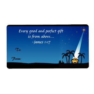 Christian Bible Verse Noël Cadeau Étiquette de bal