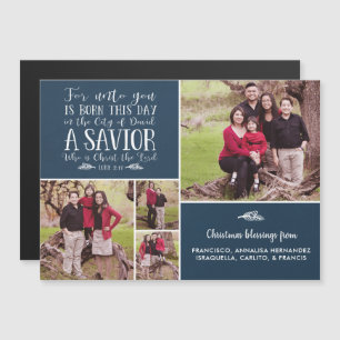 Christian Christmas Bible Verse Blue Holiday Photo