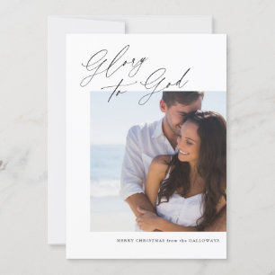 Christian Christmas Calligraphie Carte photo