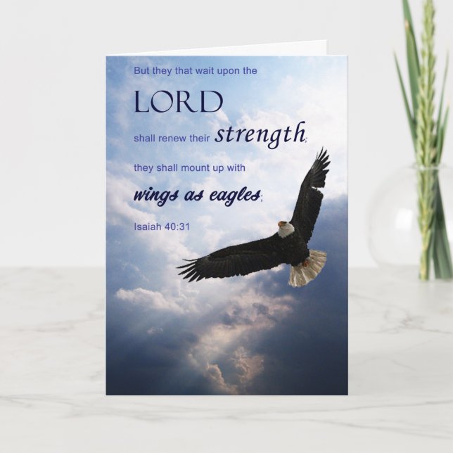 Christian Encouragement Carte Bald Eagle (Devant)