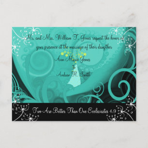 Christian Faire-part de mariage Blue Cala Lily