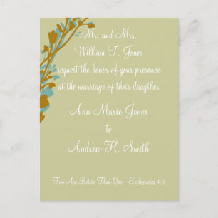 Christian Faire-part de mariage Carmel et Blue