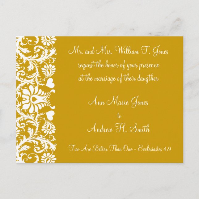 Christian Faire-part de mariage Carmel et Blueberr (Devant)