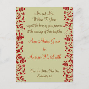 Christian Faire-part de mariage Carmel et Blueberr