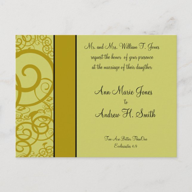 Christian Faire-part de mariage Deep Sea Blue (Devant)