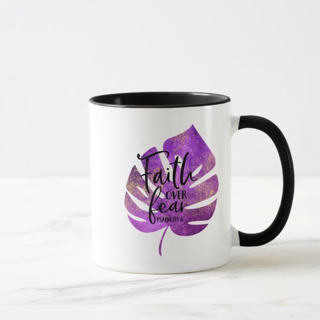 Christian Faith Purple & Gold Coffee Mug (Droite)
