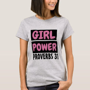 CHRISTIAN FILLE POWER Girls Dames T-Shirts Tee - s