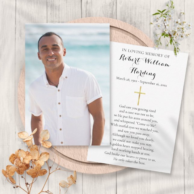 Christian Funeral Memorial Photo Prayer Card (Christian Funeral Memorial Photo Prayer Card)