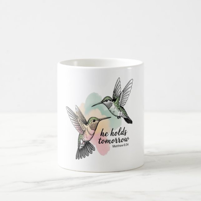 Christian Hummingbird Bible Verse Mug (Centre)
