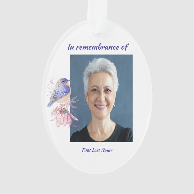 Christian Memorial Poem Bluebird Garden Bird (dos)