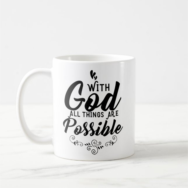 Christian Mug - Avec Dieu, tout est possible (Gauche)