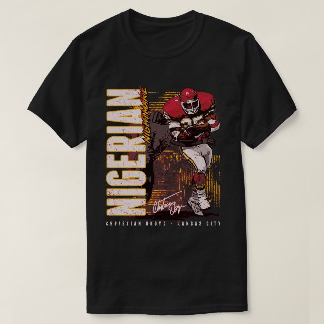 Christian Okoye Kansas City Vertical TShirt (Design devant)