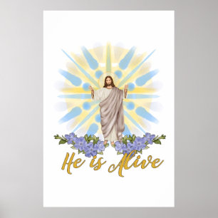 Christian Pâques Jésus Il est vivant Poster