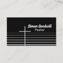 Christian Pastor Carte de visite | Simple élégant