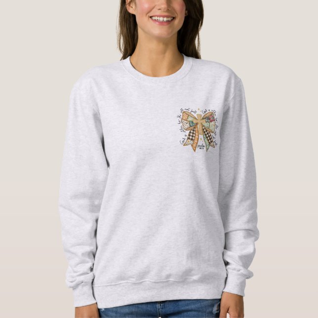 Christian Patchwork Bow Sweatshirt - Foi C (Devant)