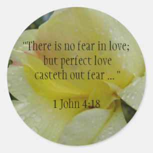 Christian Perfect Love Bible Verse Stickers Rose