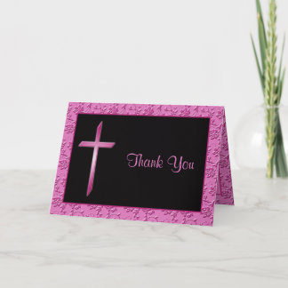 Christian Pink et Black Carte de remerciements