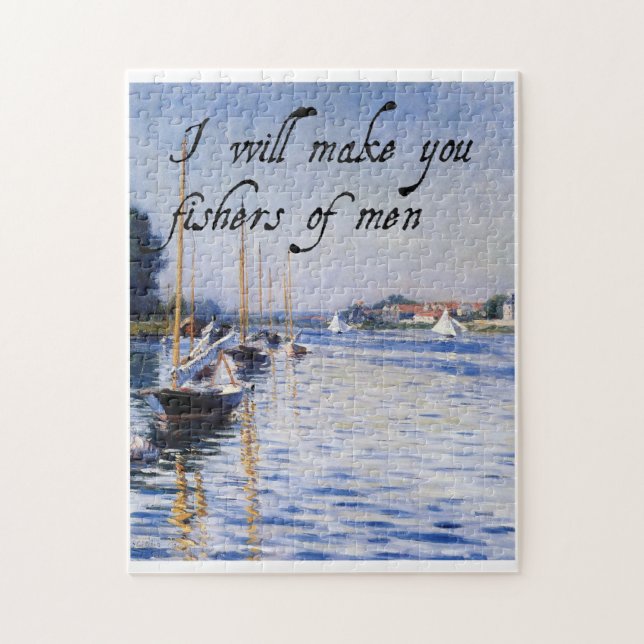 Christian puzzle "Je veux make you fishers of men" (Vertical)