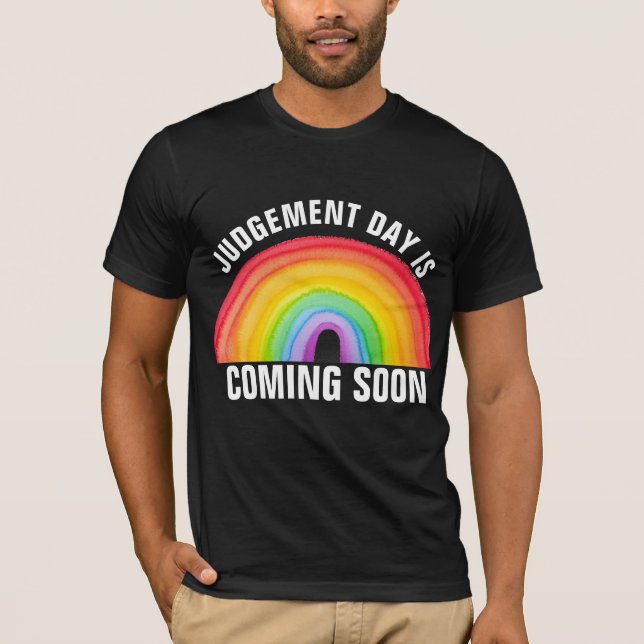 CHRISTIAN RAINBOW T-SHIRTS JUGEMENT JOUR BIENTÔT (Devant)