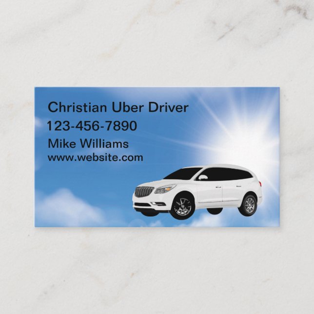Christian Ride Hailing Service Carte de visite (Devant)