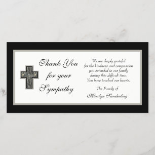 Christian Sympathy Merci Carte photo