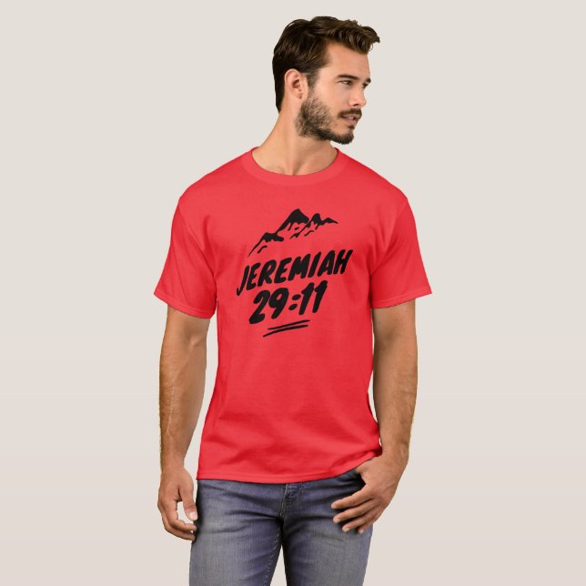 Christian Tee - T-shirt noir pour hommes (Devant entier)