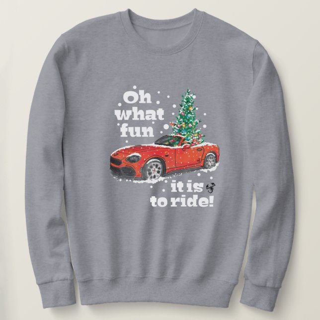 Christmas Abarth 124 Spider Fun Ride Sweatshirt (Design devant)