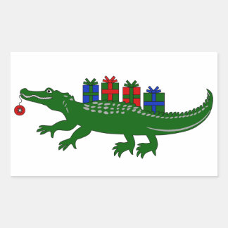 Christmas Alligator Stickers