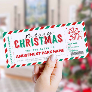 Christmas Amusement Park Theme Park Ticket Gift
