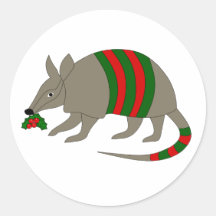 Christmas Armadillo Stickers