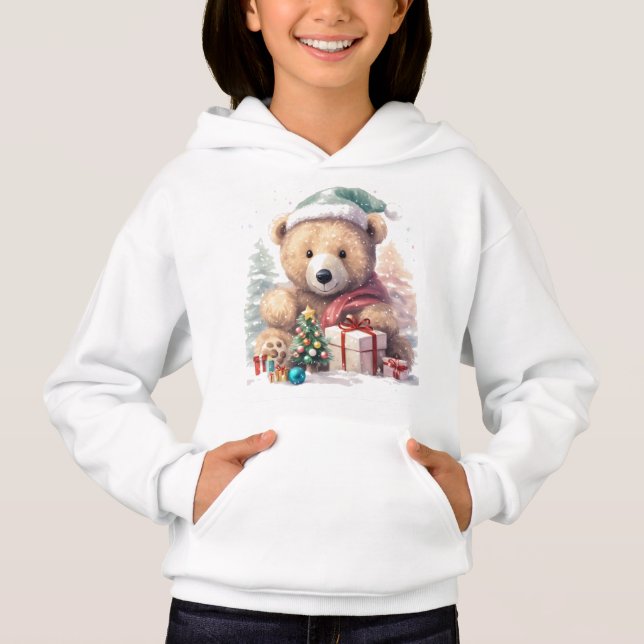 Christmas baby bear  hoodie for kids (Devant)