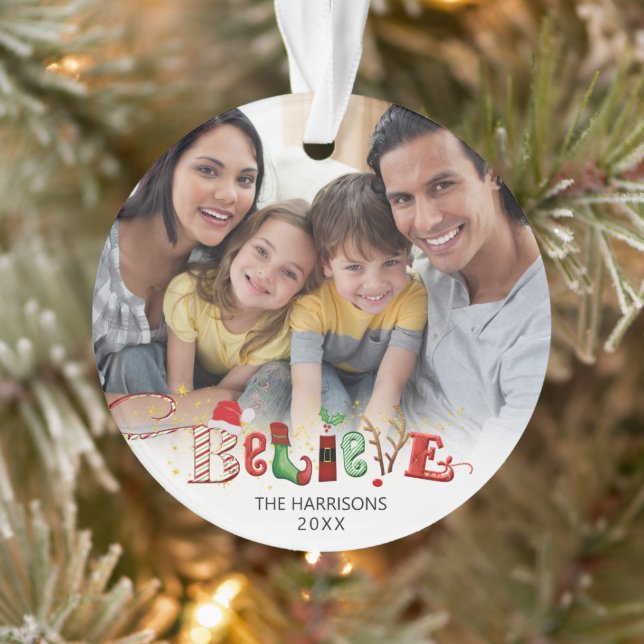 Christmas BELIEVE 2 Photos (Arbre)