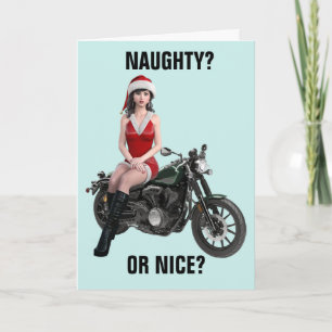 CHRISTMAS BIKER MOTORCYCLE FILLE CARTES DE SALUT