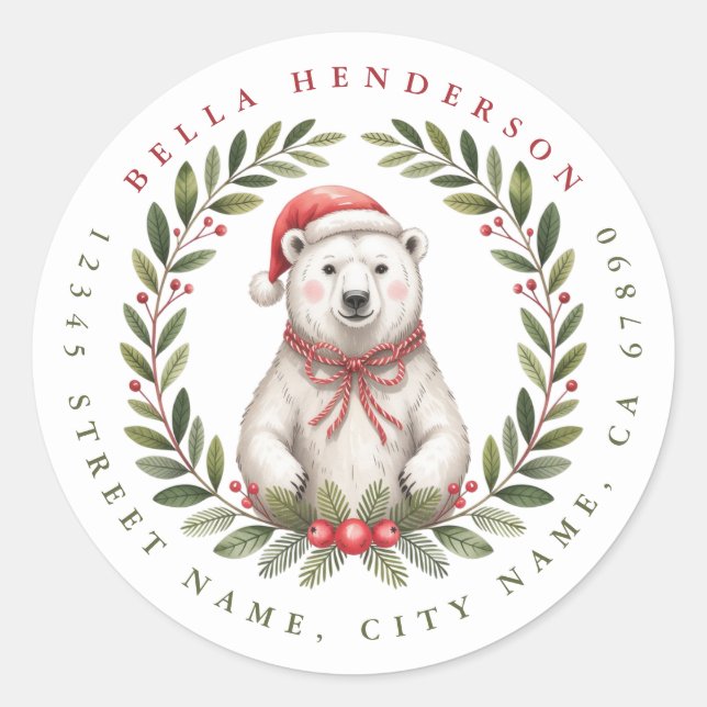 Christmas Birds Round Stickers (Devant)