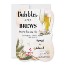 Christmas Bubble & Brews Couples Douche Invitation