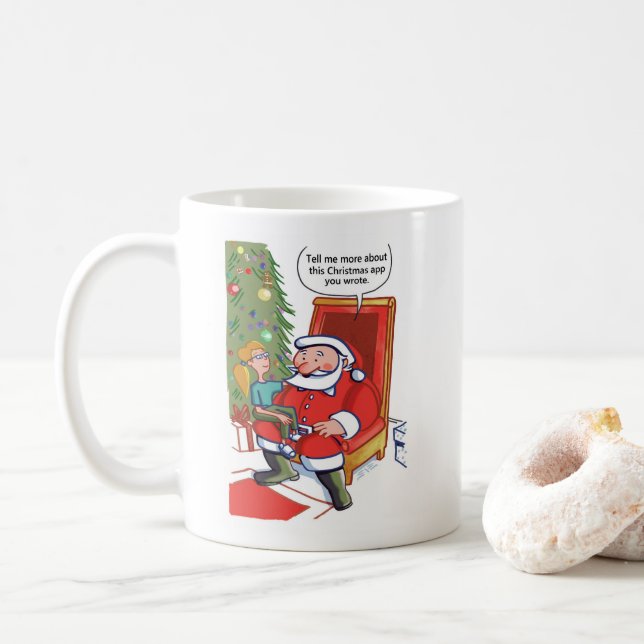 Christmas Business Partners tasse droite (Avec donut)