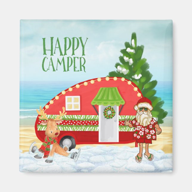 Christmas Camper Magnet (Devant)