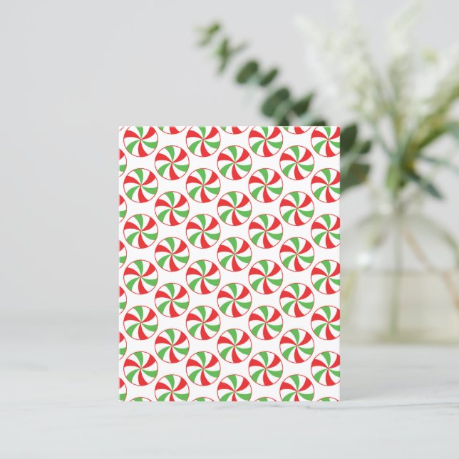 Christmas Candy Cane Pattern Scrapbook Craft Paper (Debout devant)