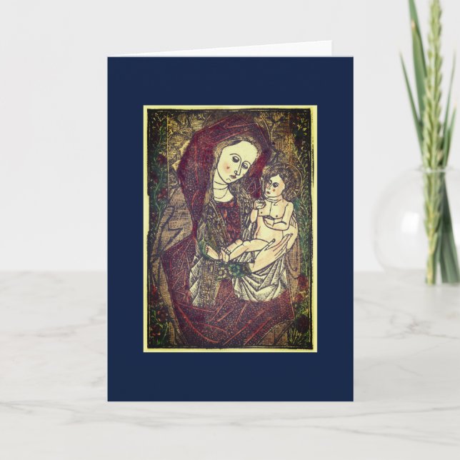 CHRISTMAS Card ALLEMANDE MADONNA ET ENFANT (Devant)