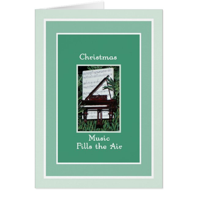 Christmas Card, Music Fills the Air with Piano (Devant)