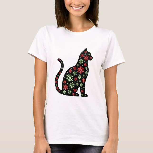Christmas Cat T-Shirt (Devant)