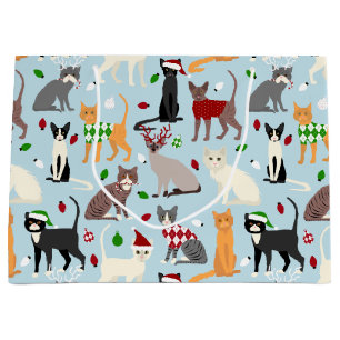 Christmas Cats Grand sac cadeau