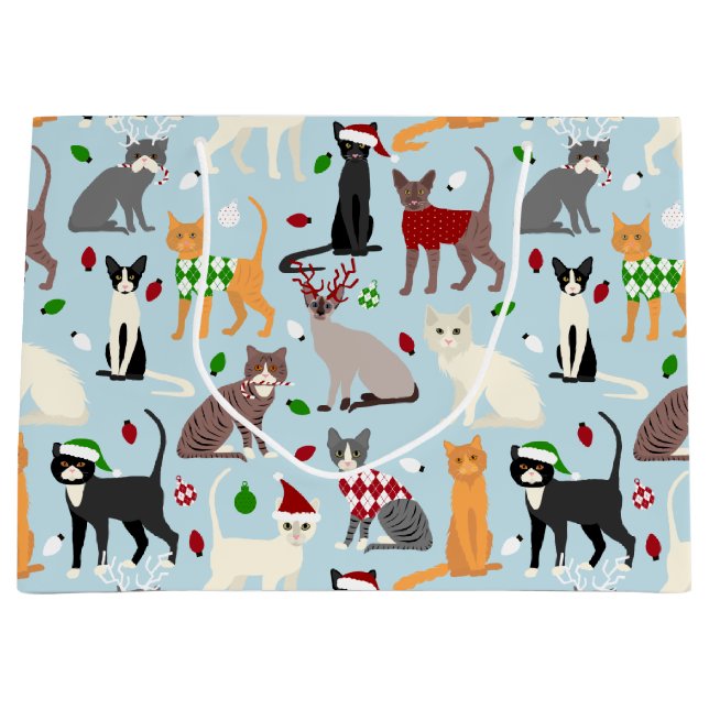 Christmas Cats Grand sac cadeau (Devant)