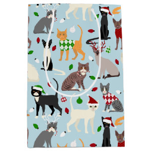 Christmas Cats Medium Cadeau sac