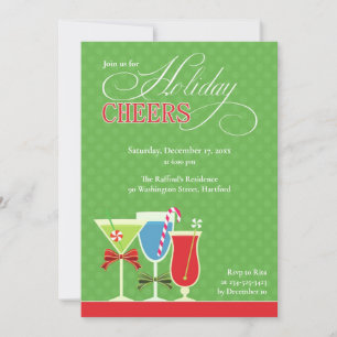 Christmas Cheers Holiday Cocktail Party Invitation